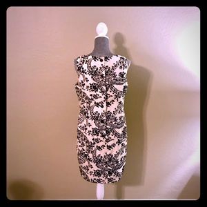 Cream and black dress